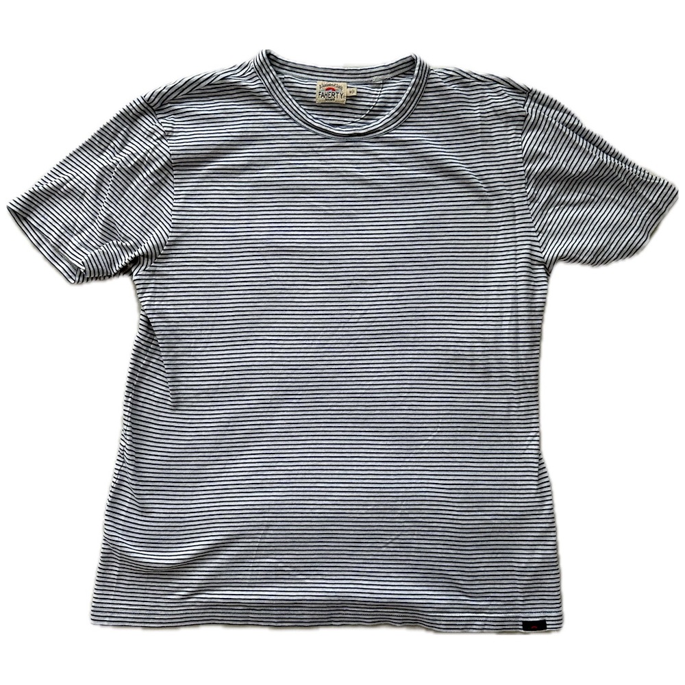 Faherty Men’s Navy/White Striped T-Shirt size M